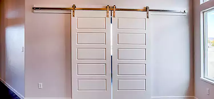 Glass Barn Door with Installation Hardware Kit Granite Bay
